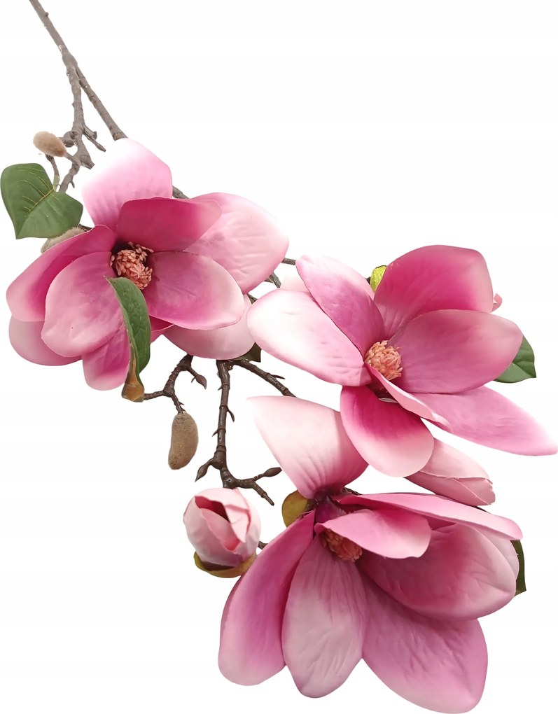 Magnólia Ág Mesterséges Dekoráció 90cm Mint Élő Virágok Prémium Kompozíció