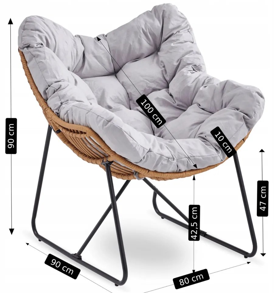 Pihenőfotel Szürke Színben. FIN