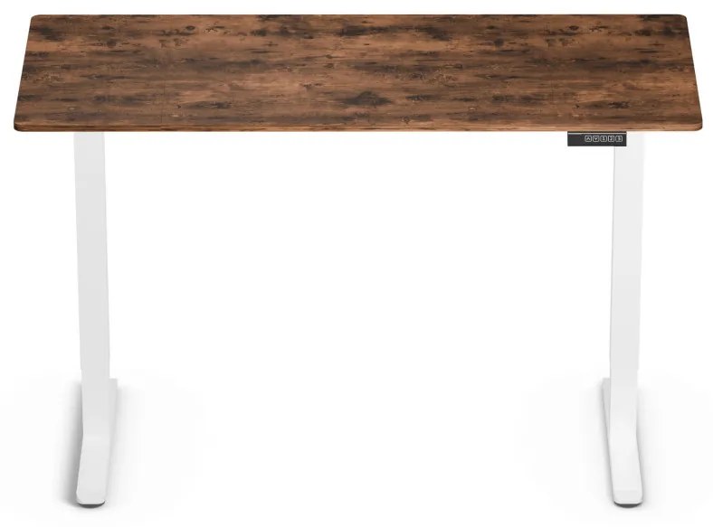Elektromosan állítható magasságú íróasztal - 140x60cm rusztikus barna ülő-/állómunkához - LVN System Lite LV1717