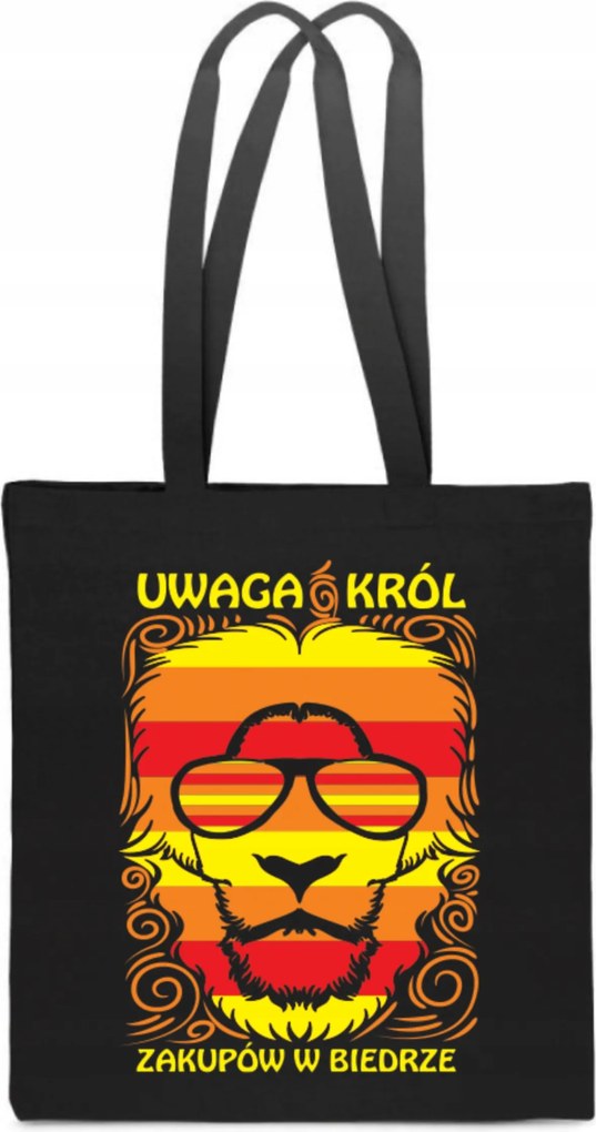 Öko Pamut Táska fekete katicabogár Bevásárlókirály Bevásárlóközpont TT_161