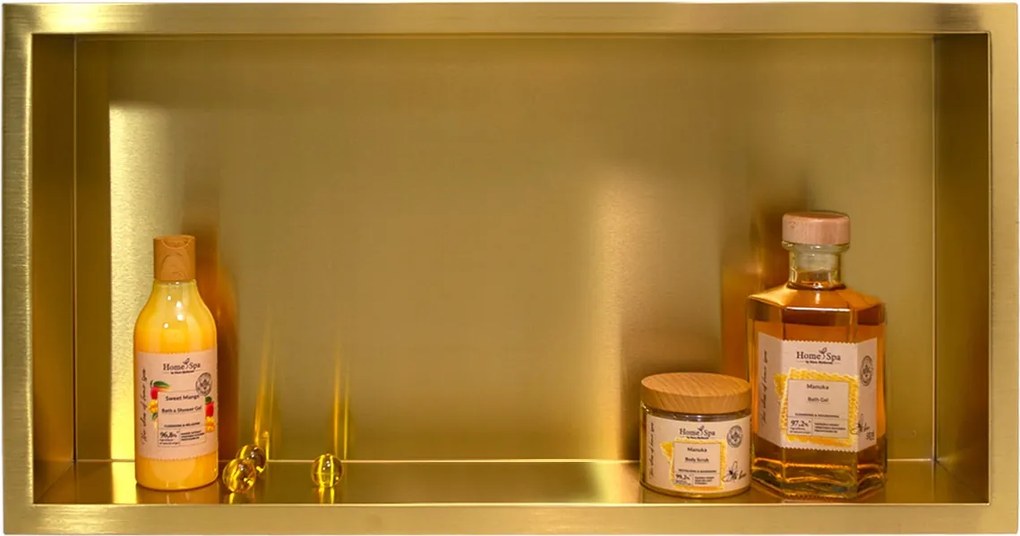 Wall-box One Gold Brass Szimpla polc arany 60x30x7 cm