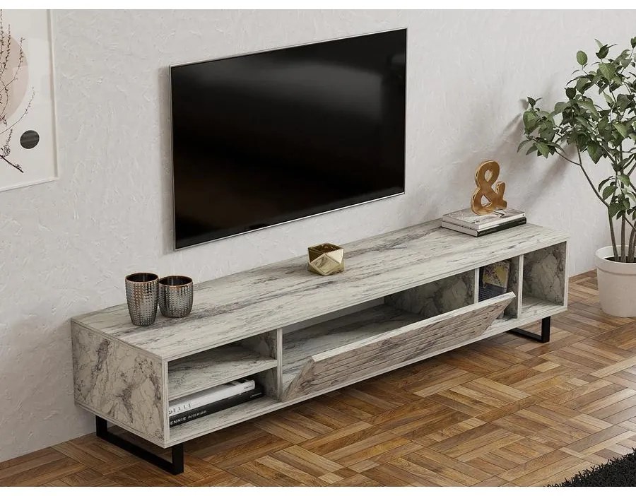 TV szekrény Safir - Freesia, Marble