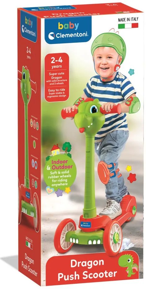 Háromkerekű Green sárkányos roller Clementoni