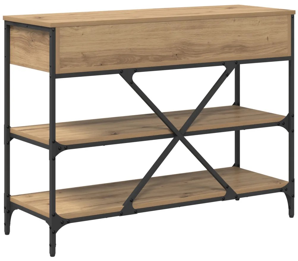 Konzolasztal Mesteri tölgy 100x34.5x75 cm Szerelt fa