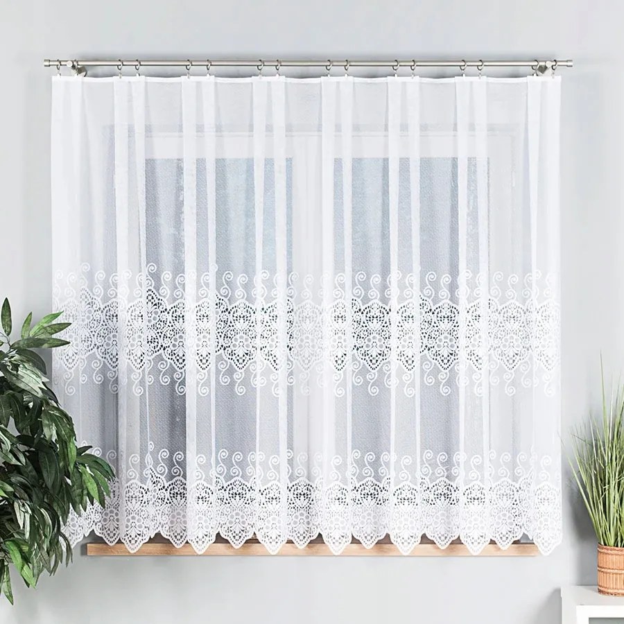 Zsakkard Függöny Nappali Szobába Konyhába 160cm fehér