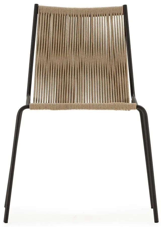 Bézs fém rakásolható étkezőszék szett 2 db-os Emily – Marckeric