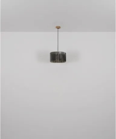 Globo 80040246 Fali spotlámpa, fém fa megjelenésű, füstszínű K5 kristályok, HxSzxM: 330x90x150mm, 2x E14 40W 230V izzók nélkül