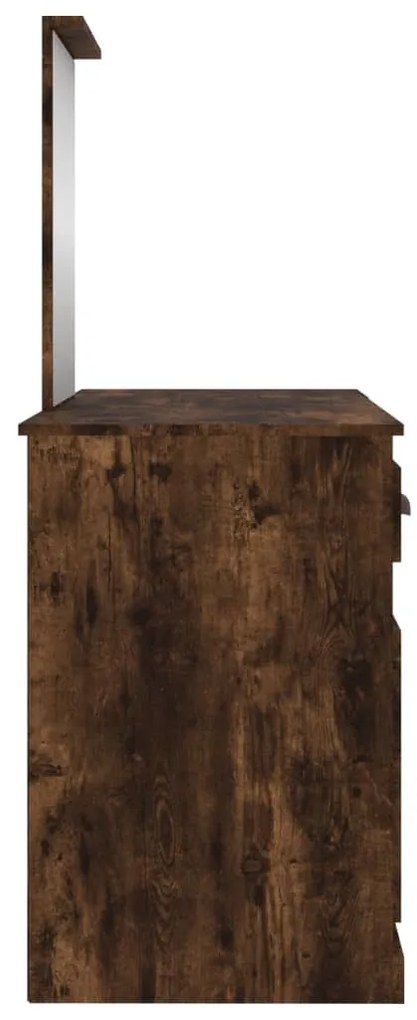 füstös tölgy színű fésülködőasztal tükörrel 130 x 50 x 132,5 cm