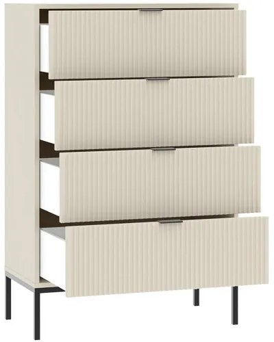 ONTARIO 4 Fiókos Komód Kasmír Színben. 76 cm.