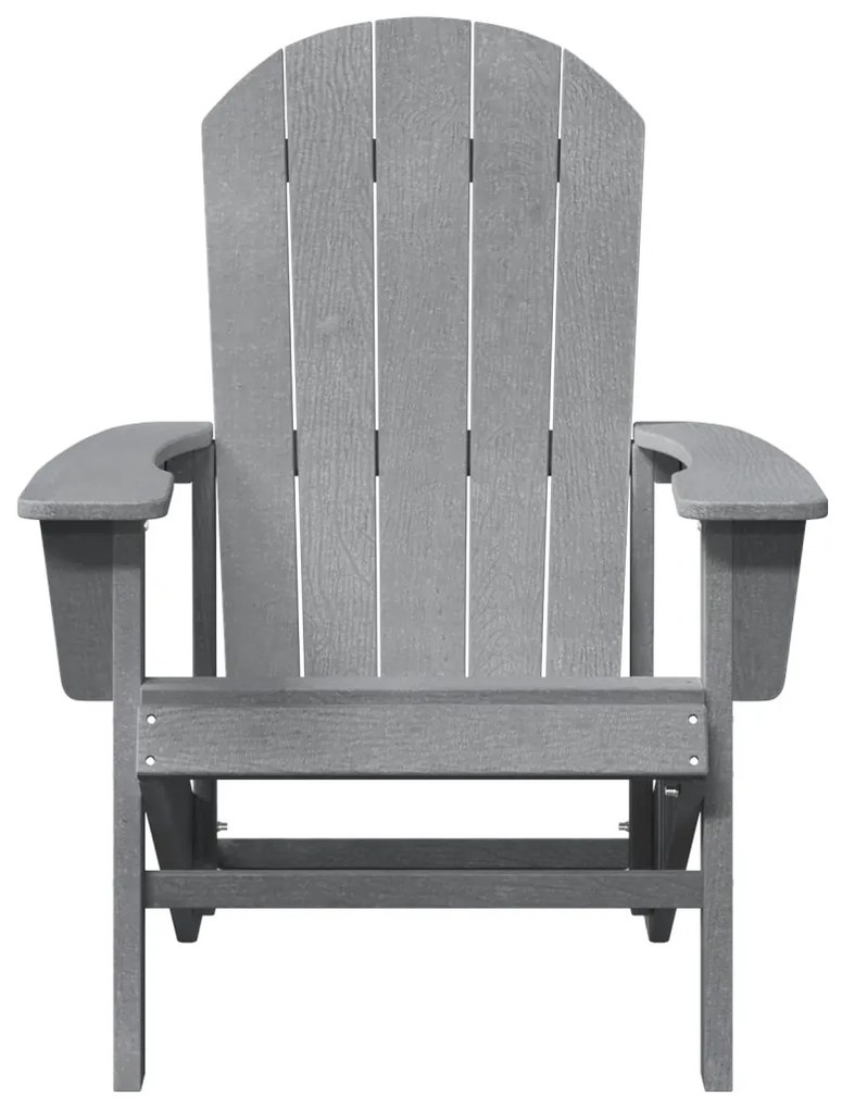 Adirondack székek 2 db Világosszürke 74x82x90 cm HDPE