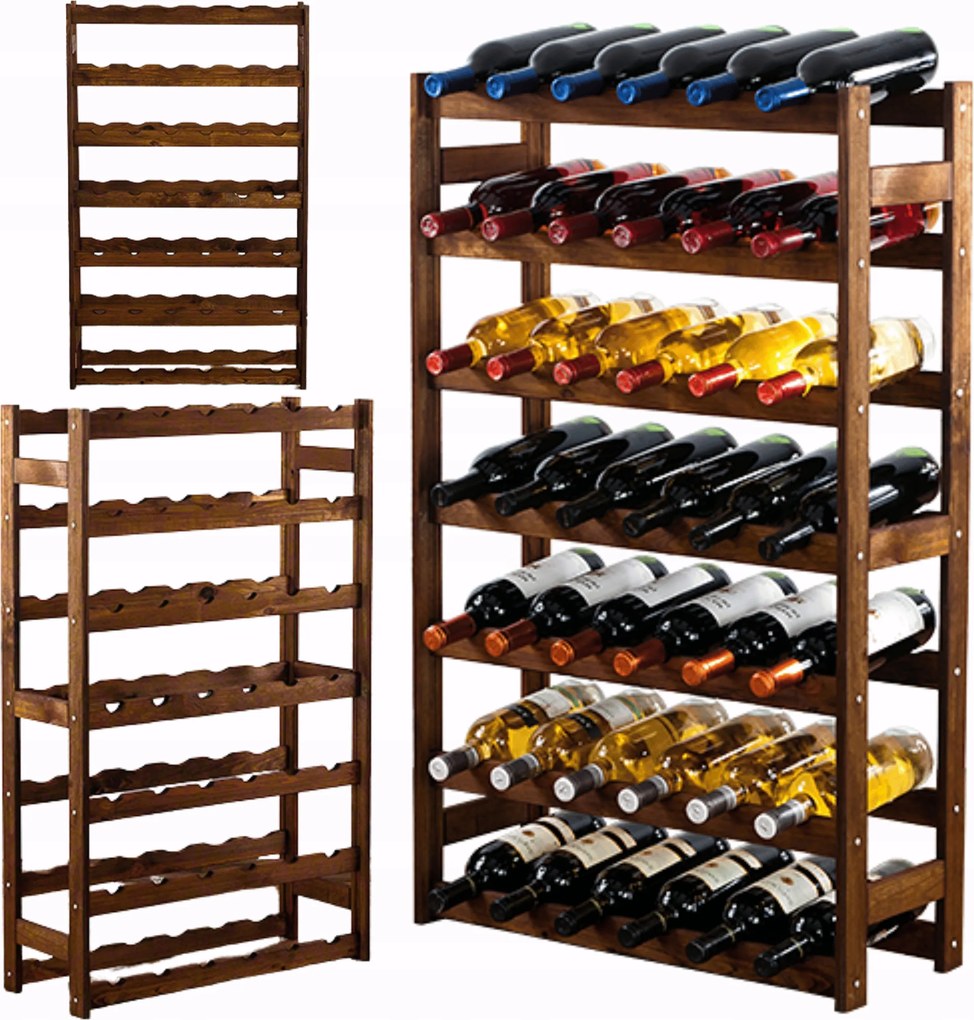 Palacktartó állvány fenyőfa bortartó polc 42 cipő 102x63x25cm