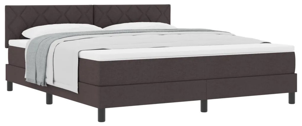 Box Spring Ágy Matrac Sötétbarna 180x200 cm Szövet