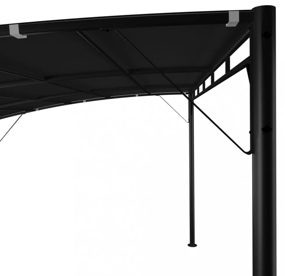 antracitszürke kerti napellenző 4 x 3 x 2,55 m
