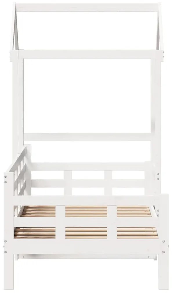 fehér tömör fenyőfa kanapéágy tetővel 80 x 200 cm