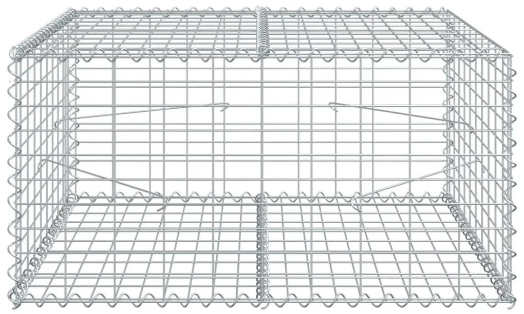 horganyzott vas gabion kosár fedéllel 100 x 100 x 50 cm