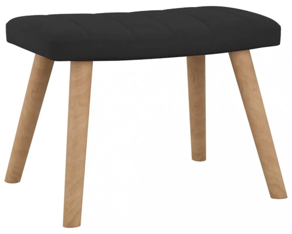 fekete bársony hintaszék lábtartóval