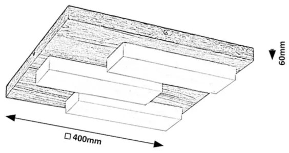Rabalux 71142 - LED Mennyezeti lámpa KONTE LED/30W/230V tölgy