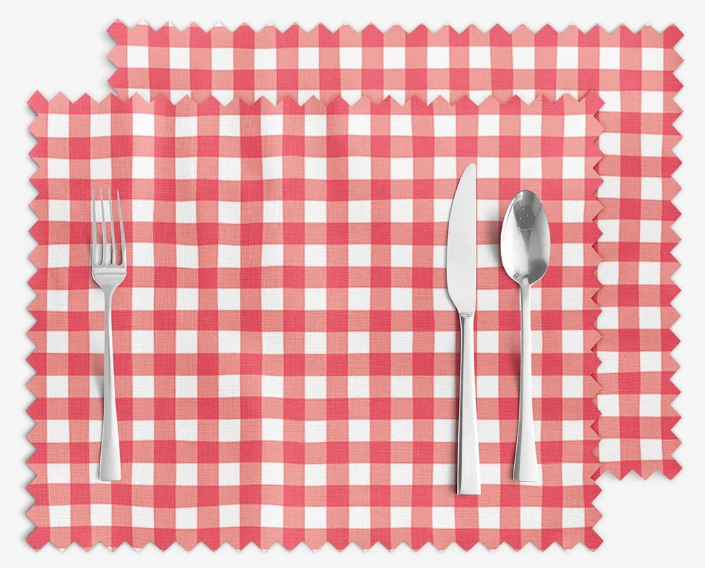 Goldea teflonbevonatú reggeliző alátét - piros kockás - 2db 30 x 40 cm