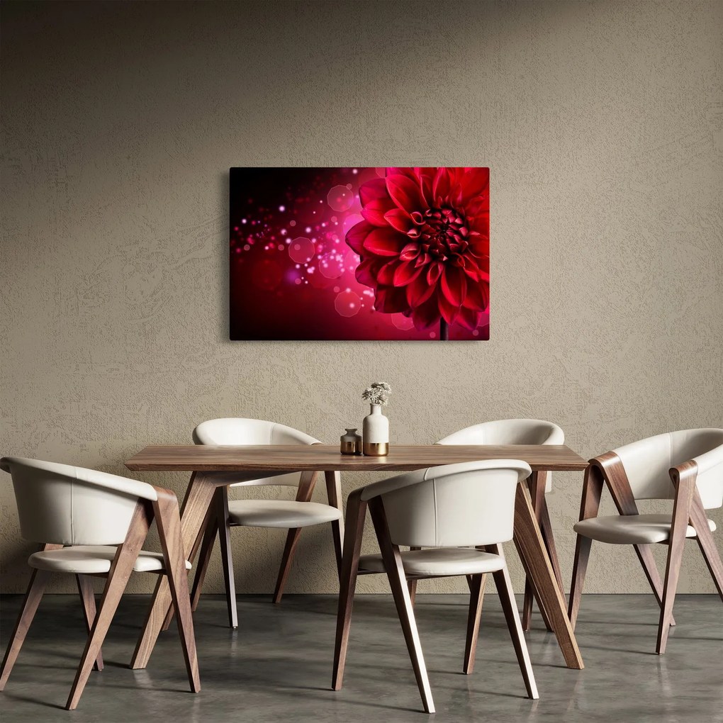 Piros virágok képe (90x60 cm)