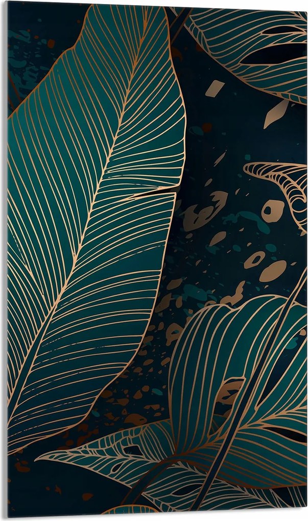 Üveg Vágódeszka 30x52 Levelek a Konyhába