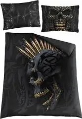 Punk Black Gold Spiral ágyneműhuzat garnitúra Angliából