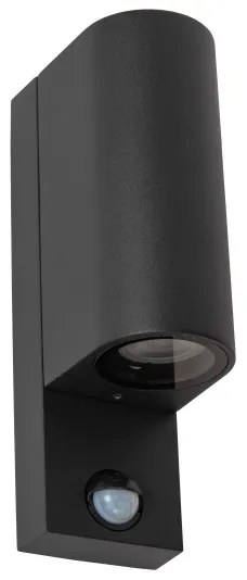Lucide 69803/02/30 -Kültéri érzékelős lámpa ZARO 2xGU10/7W/230V IP65 fekete