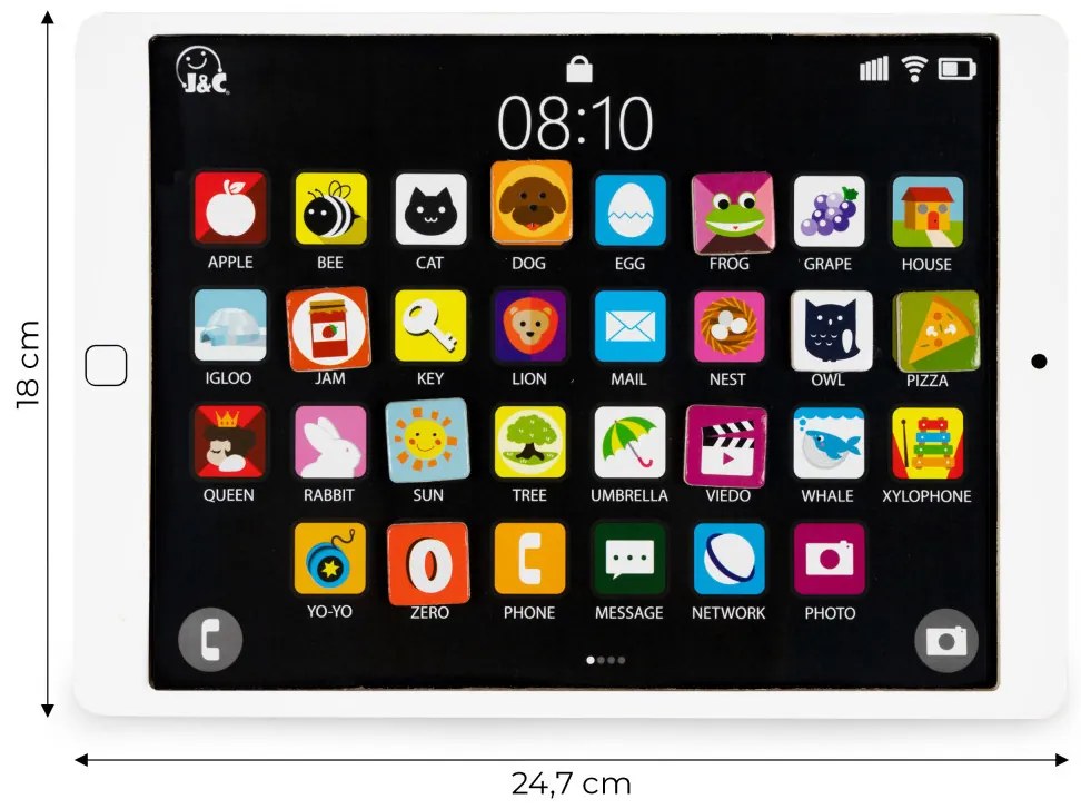 Mágneses fa tablet számokkal