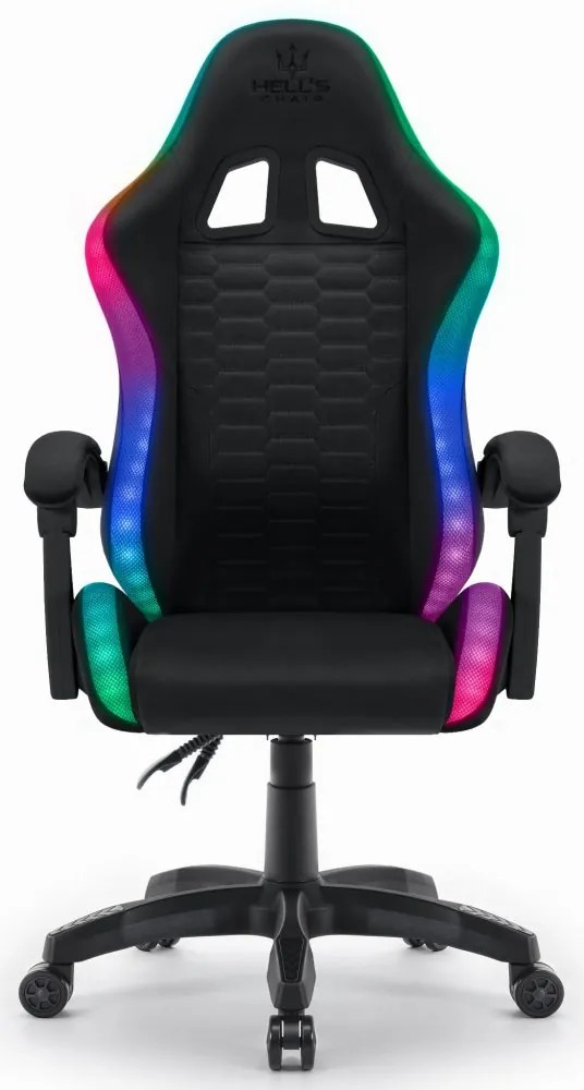 Szövet gamer szék HC-1000 LED RGB - fekete