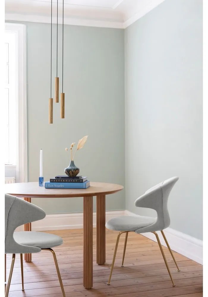 Tölgyfa LED függőlámpa fa búrával ø 3 cm Chimes – UMAGE