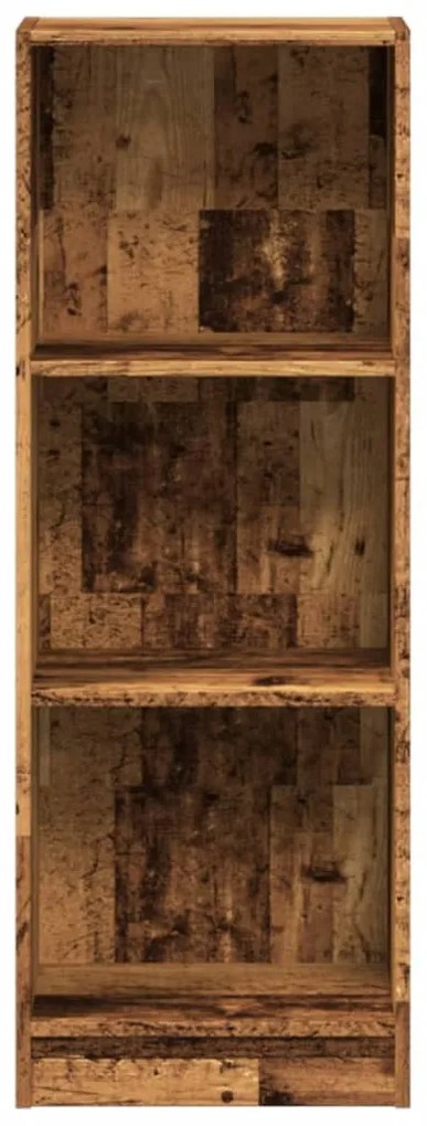 antik fa színű szerelt fa könyvespolc 40 x 24 x 109 cm