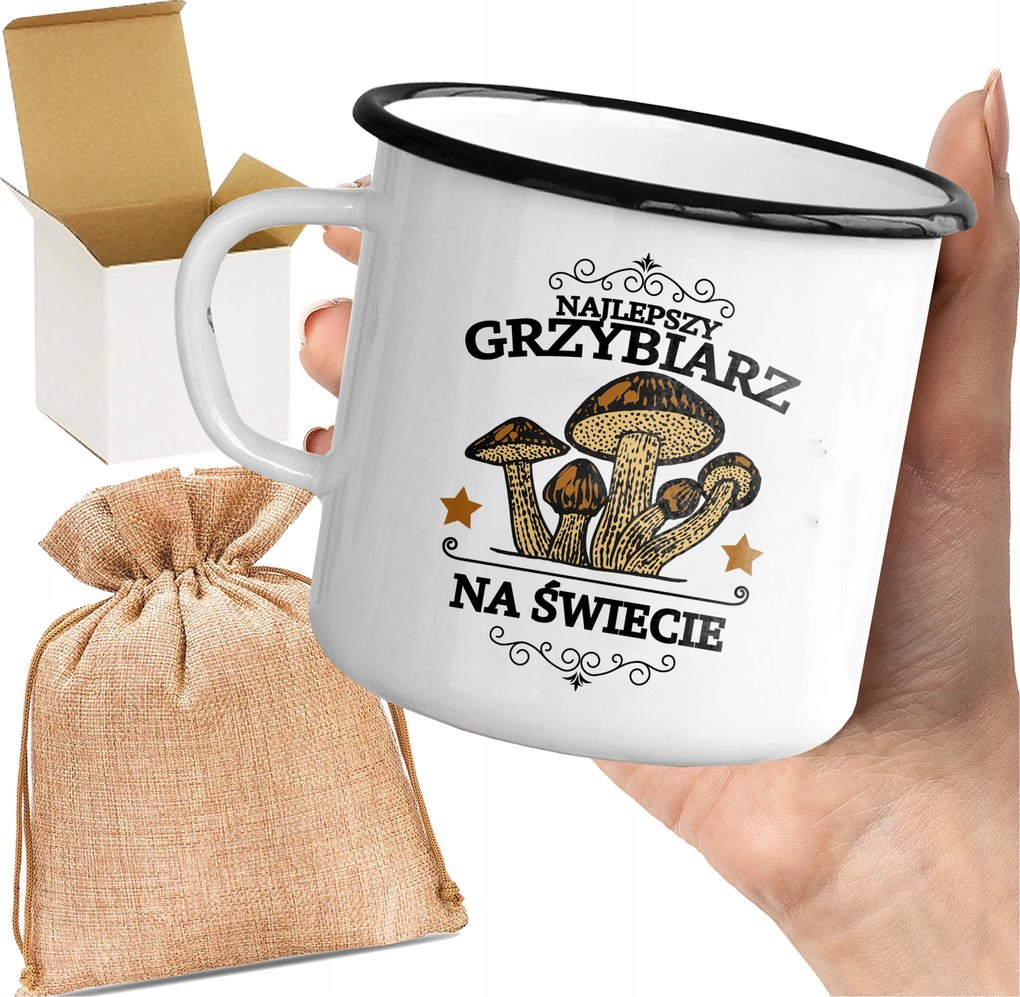 Bögre_emalinált Nyomott Mintával A Világ Legjobb Gombásza