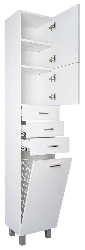 Viva STYLE fürdőszobai ÁLLÓSZEKRÉNY 192 magas szennyestartós - JOBBOS - 35 x 28 x 192 cm