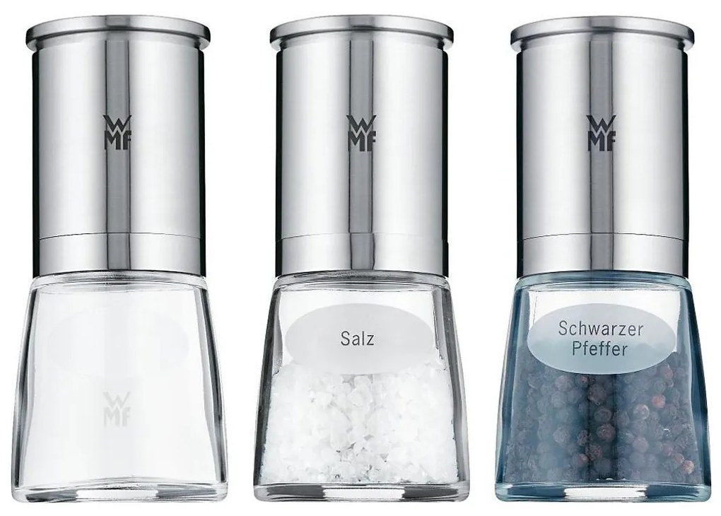WMF DE LUXE 3 részes rozsdamentes fűszermalom szett