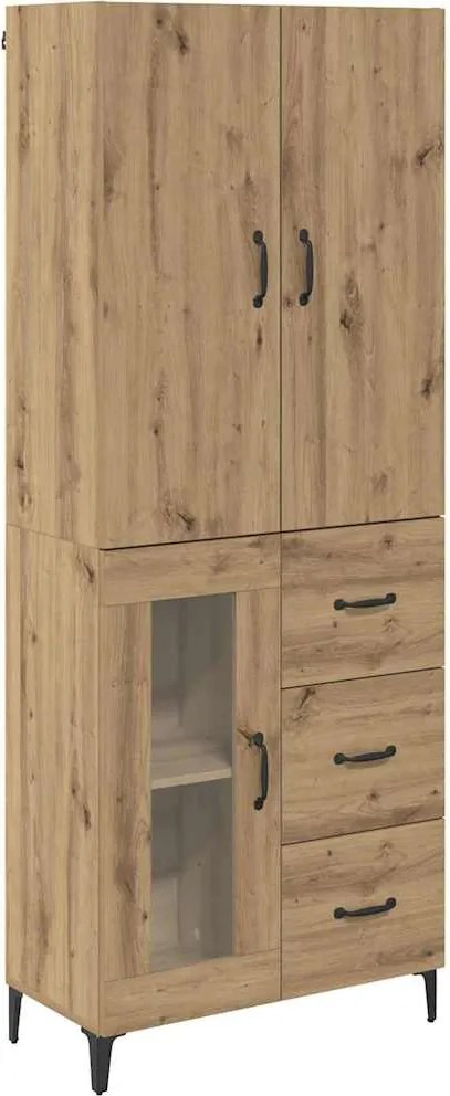vidaXL Magasfiú fiókkal Artisan tölgy 69,5 x 34 x 180 cm Faanyag