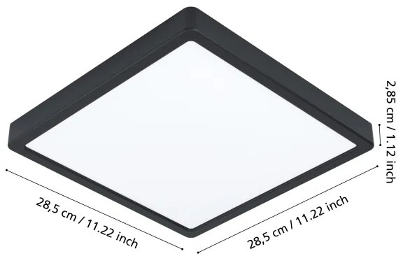 Eglo 900281 - ARGOLIS LED fürdőszobai mennyezeti lámpa 20,5W IP44 fekete