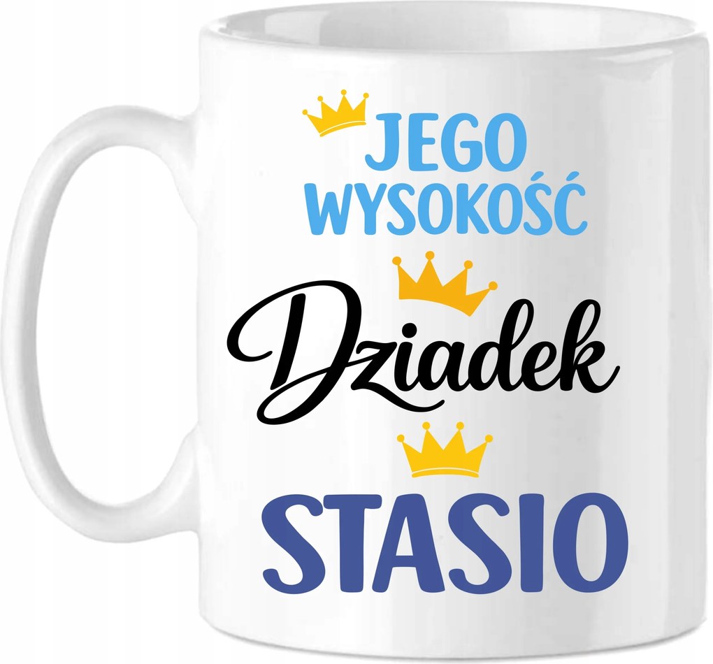 Bögre Személyre Szabott Név Ajándék "Őfelsége Nagypapa" Nagypapa napja