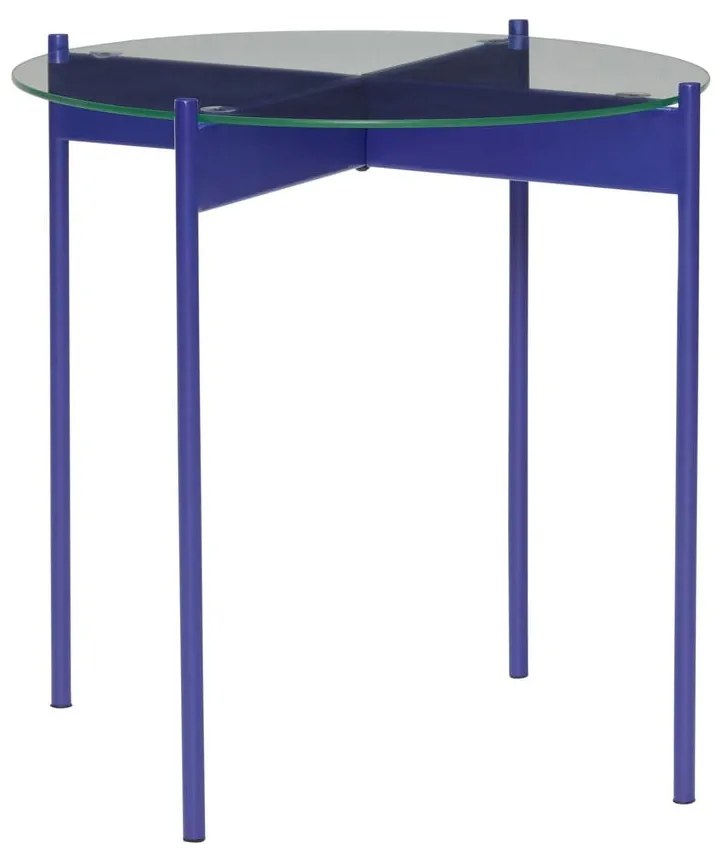 Kerek tárolóasztal üveg asztallappal ø 45 cm Beam – Hübsch