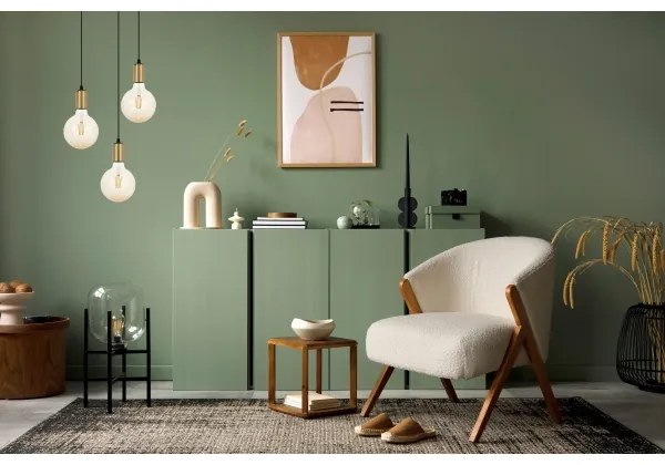 Csillár zsinóron MIROS 3xE27/60W/230V kerek fekete/arany