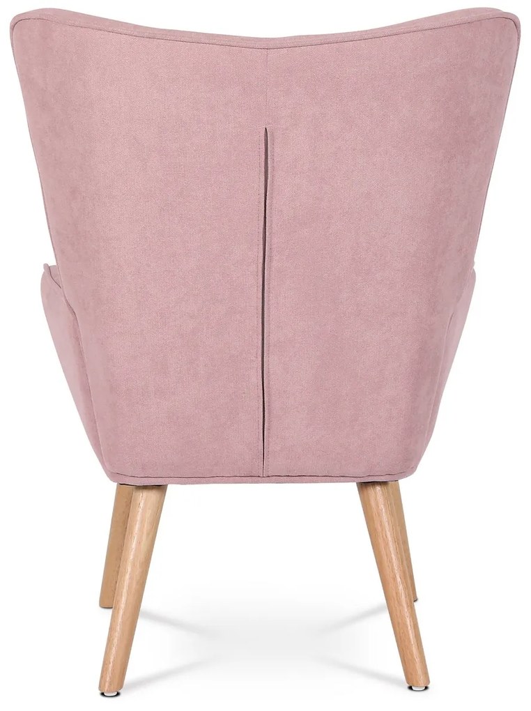 Fülkés fotel lábtartóval PINK2, rózsaszín
