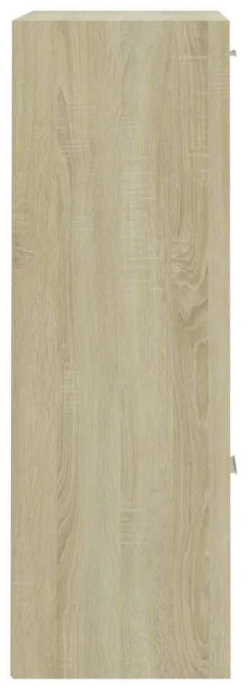 sonoma tölgy színű szerelt fa tárolószekrény 60 x 29,5 x 90 cm
