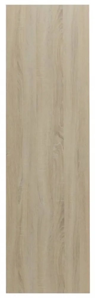 fehér-sonoma színű szerelt fa könyvszekrény 97,5x29,5x100 cm
