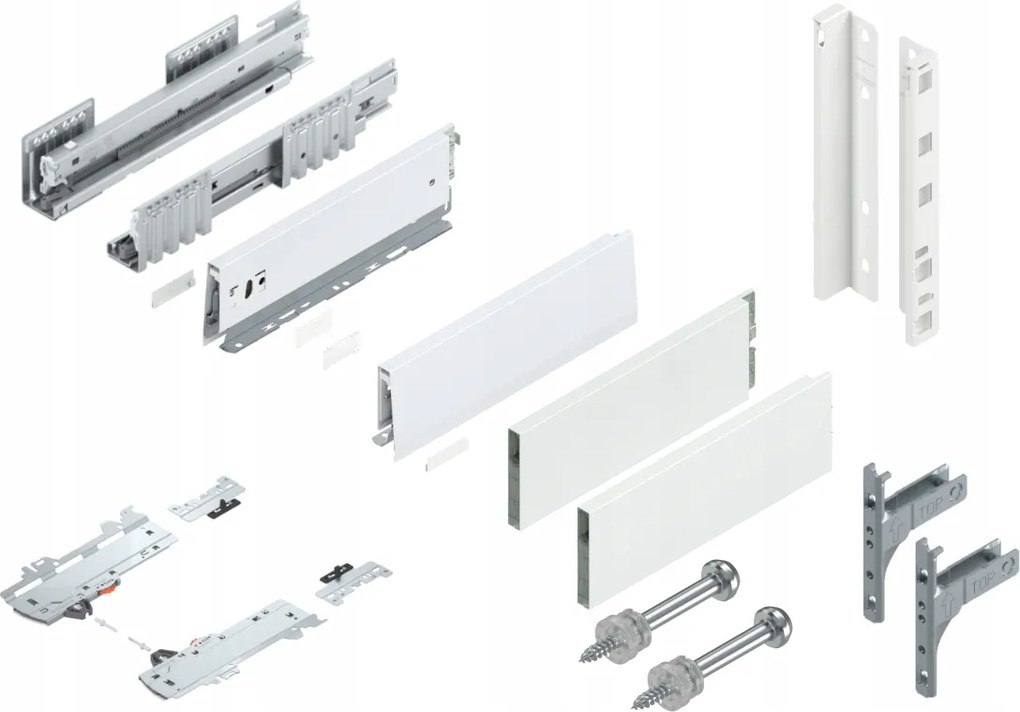 Blum Fiók Merivobox 300 Magas E Tip-On Fehér 40kg