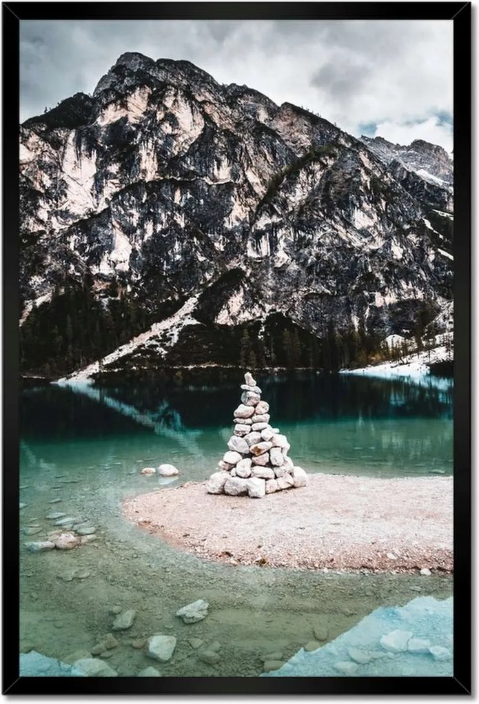 Poszterek keretben 40x60 Hegyi tájkép tóval