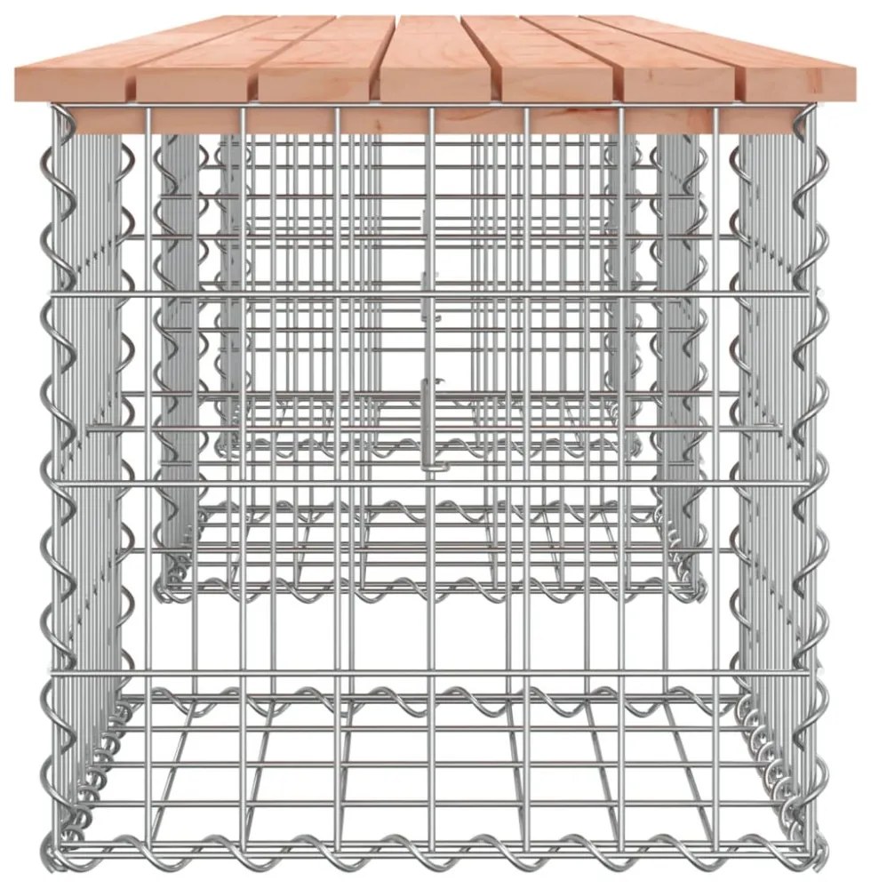 tömör duglászfenyő gabion kerti pad 203x44x42 cm