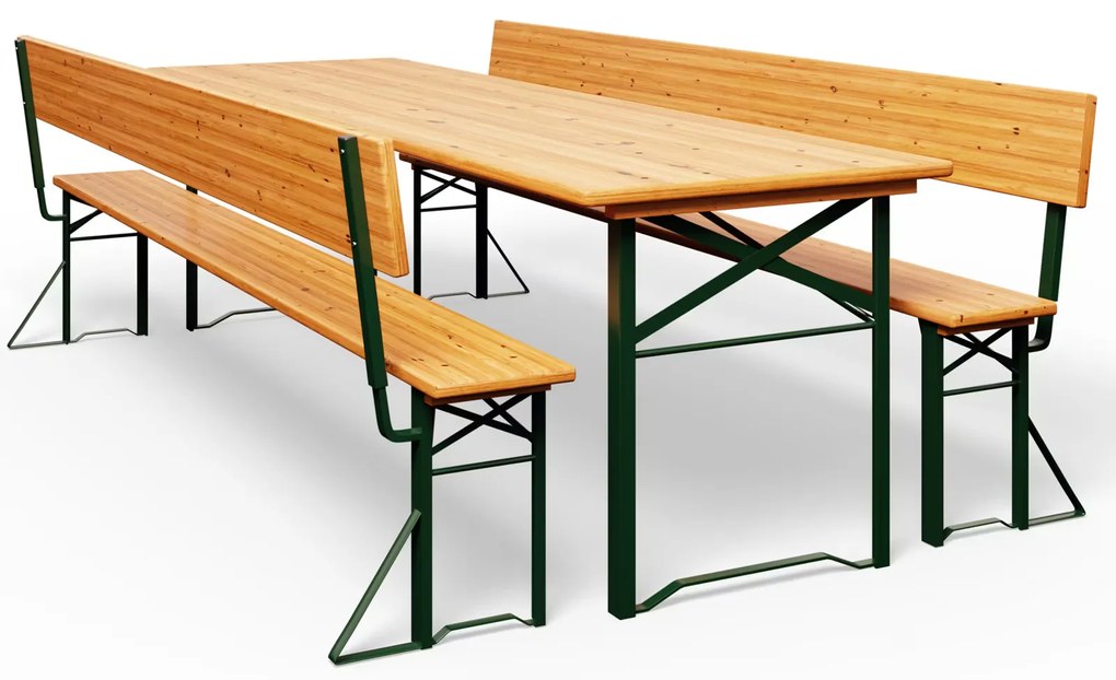 Casaria® Sörpad szett háttámlával 170 cm - összecsukható