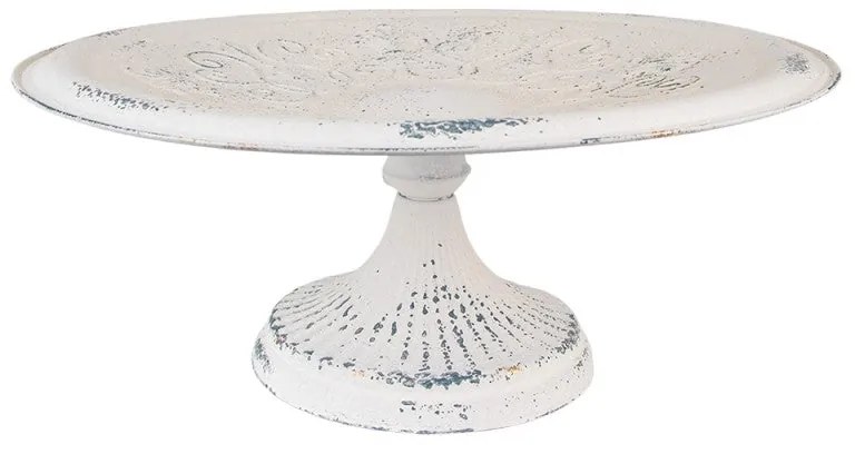 Antikolt bézs asztali kínáló állvány Ø 40x19 cm