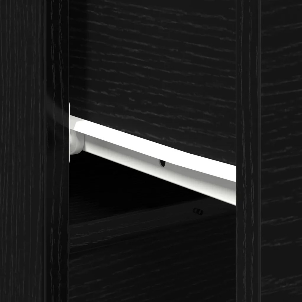 vidaXL Oldalszekrények 2 pcs Musta tammi 30 x 30 x 70 cm Faanyag