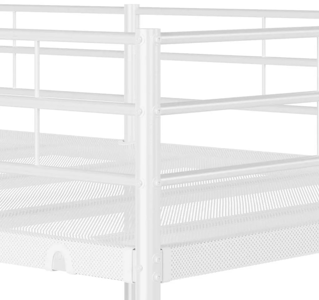 fehér acél emeletes ágy matrac nélkül 90 x 200 cm