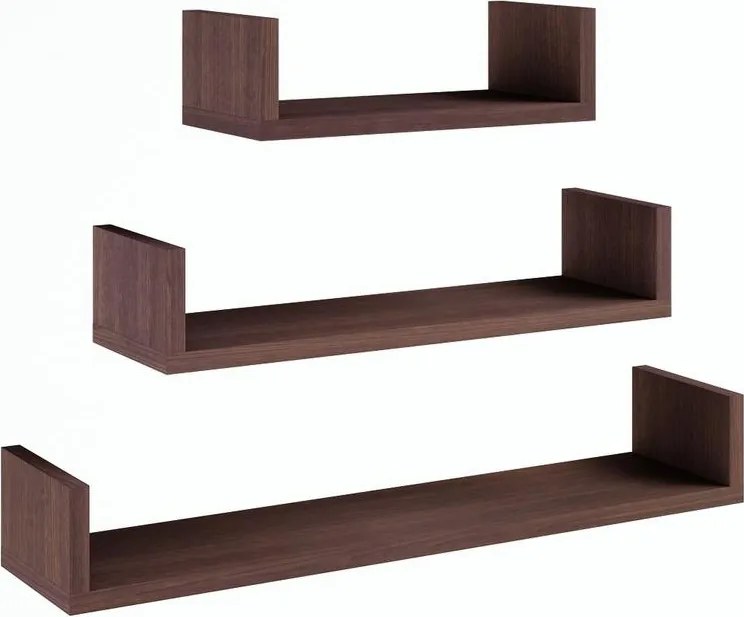Akasztós polc EX3 Nagy wenge 3db-os polc szett