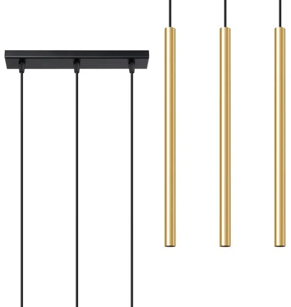 Sollux SL.1196 - Csillár zsinóron PASTELO 3xG9/8W/230V arany